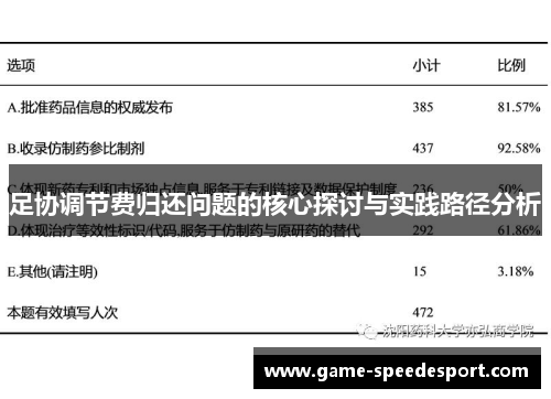 足协调节费归还问题的核心探讨与实践路径分析