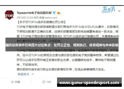魏震禁赛事件引发四大讨论焦点：处罚公正性、规则执行、体育精神与未来影响